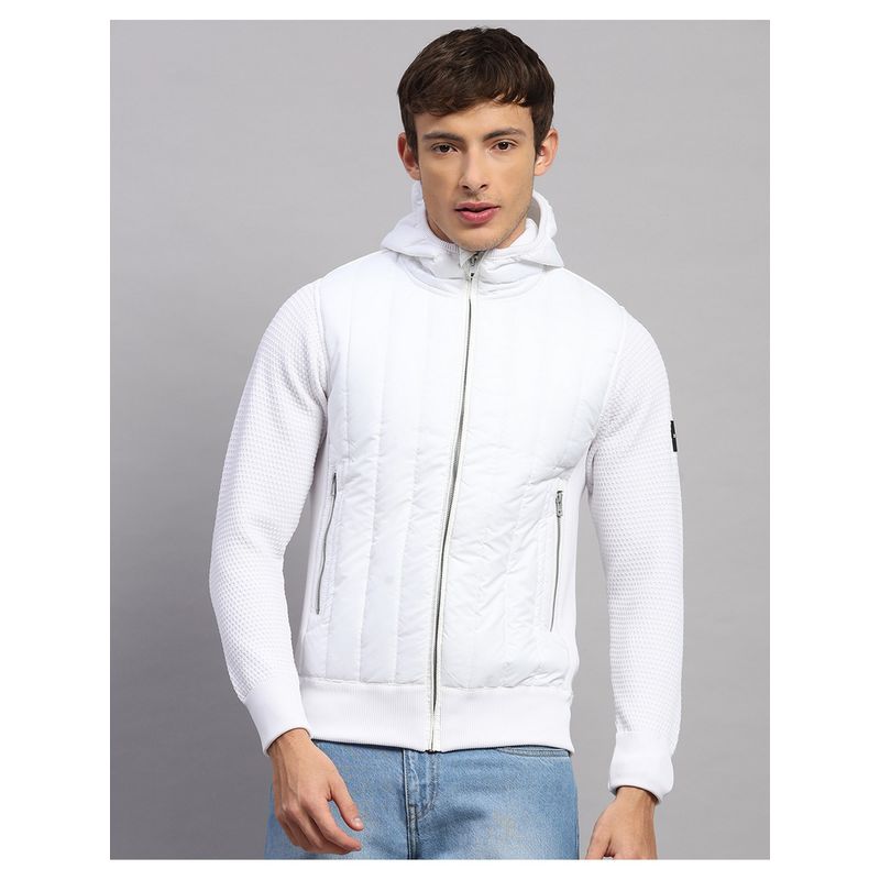 Monte Carlo Men Regular Fit Winter White Sweater (M)