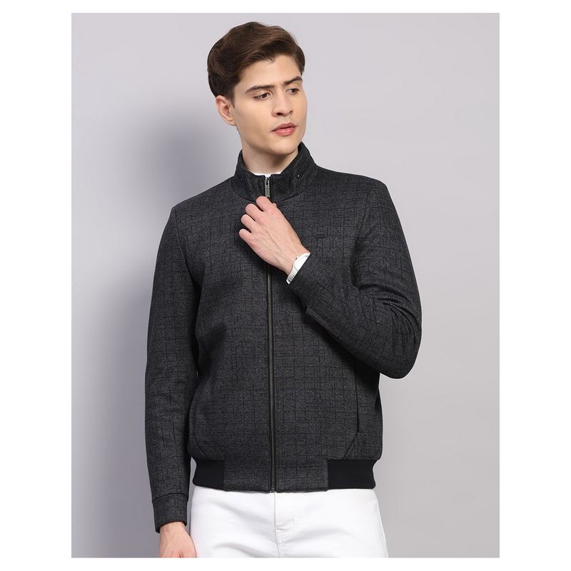 Monte Carlo Men Regular Fit Solid Black Winter Jacket (L)