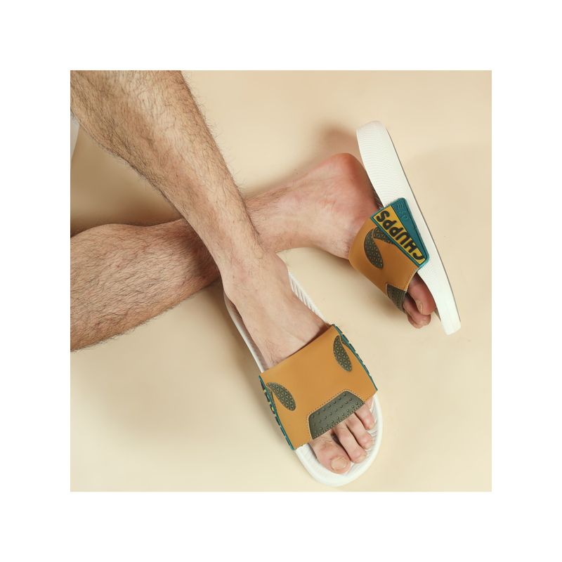 Chupps Men Tan Burn Sliders (UK 8)