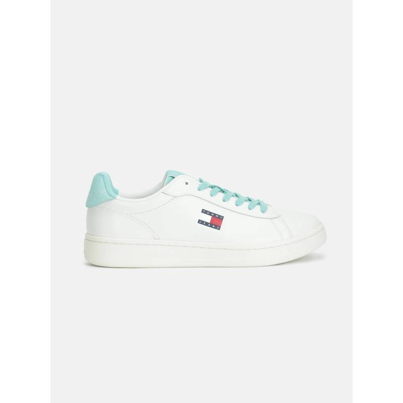 Tommy Hilfiger Women White Leather Sneakers (EURO 36)