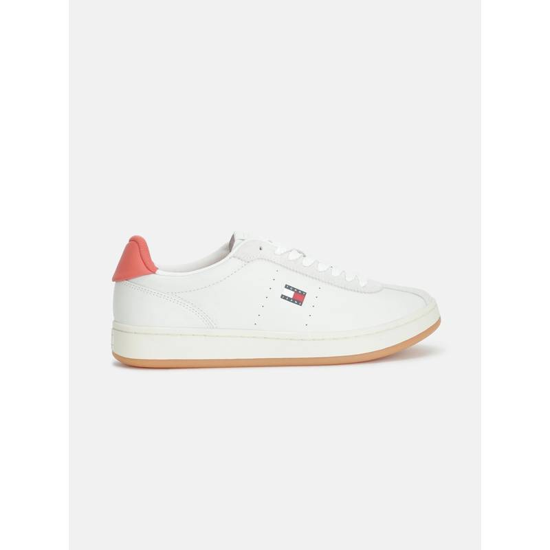 Tommy Hilfiger Women White Leather Sneakers (EURO 36)