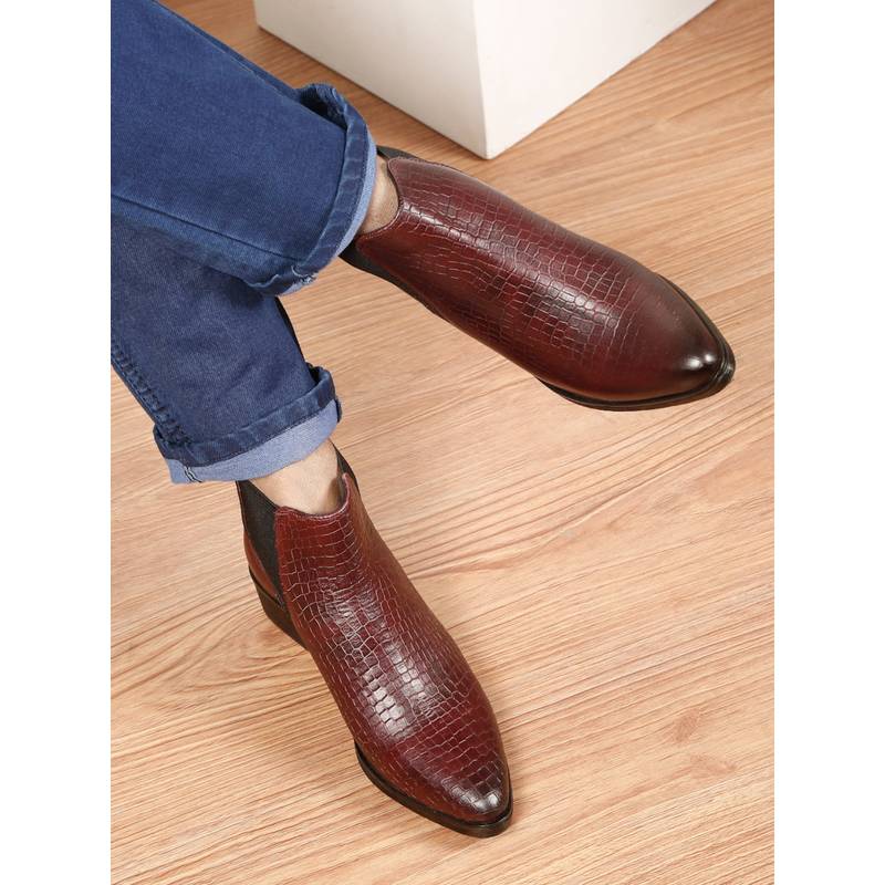 Teakwood Women Brown Chelsea Boots (EURO 36)