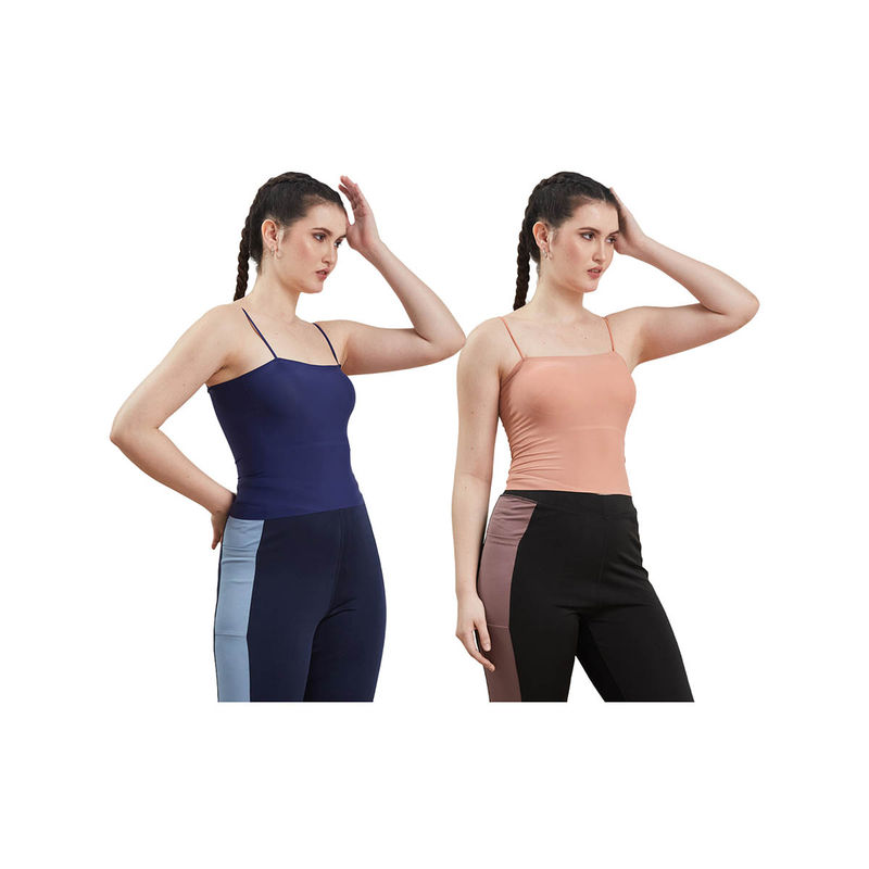 Secrets By ZeroKaata Assorted Lightly Padded Sports Bra Women (Pack of 2) (XS)