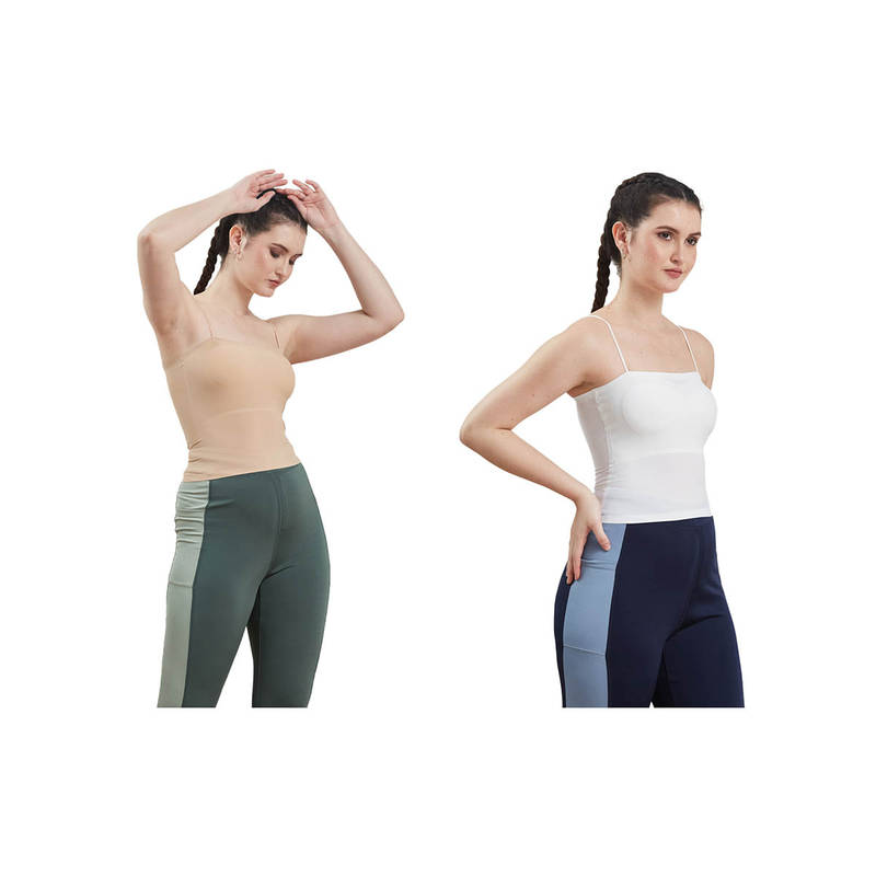 Secrets By ZeroKaata Assorted Lightly Padded Sports Bra Women (Pack of 2) (XS)