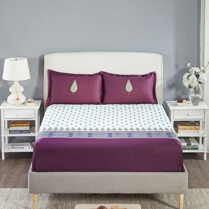 Buy My Trident Beautiful Beginnings King Bedsheet 2 Pillow Covers Ambar