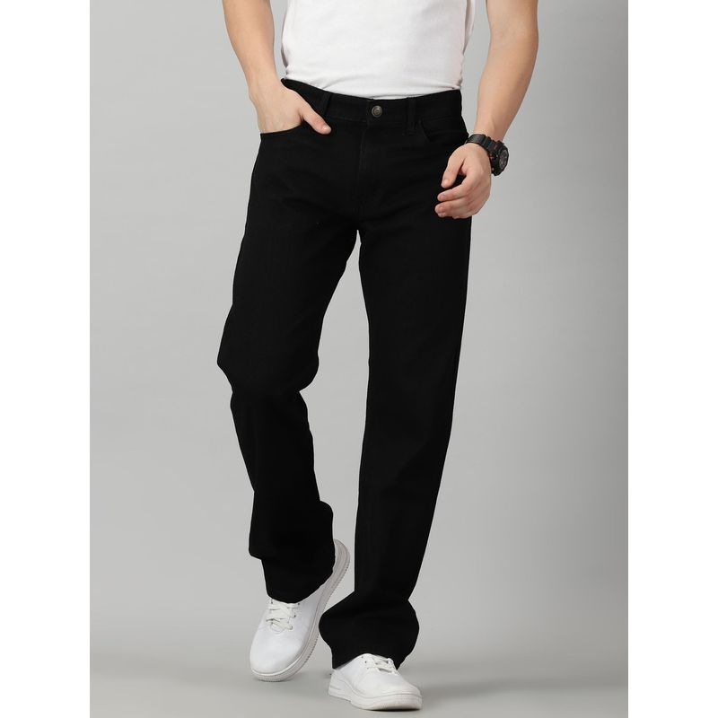 VUDU Jet Black Relaxed Jeans (36)