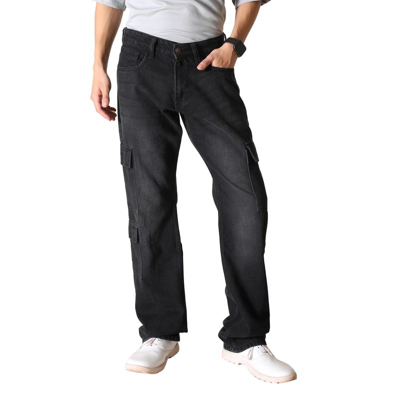 VUDU Onyx Black Denim Cargos (30)
