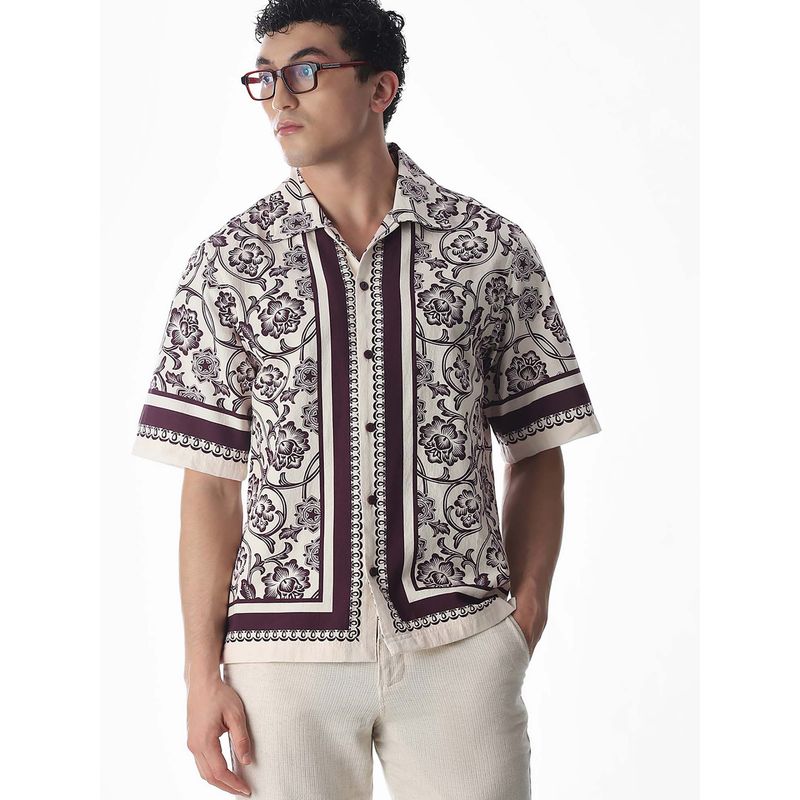 Jack & Jones Men Oversized Purple Shirt (L)