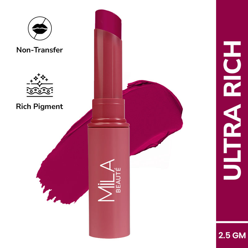 Mila Beauté Ultra Rich Transferproof Lipstick - 13 Magenta Pop