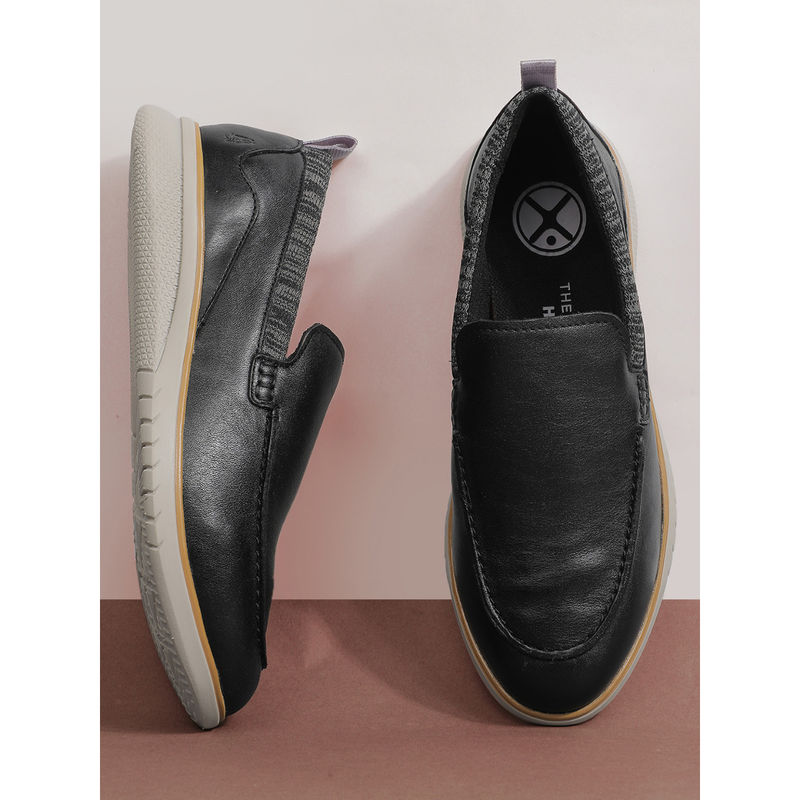 Hush Puppies Women Casual Round Toe Loafers Black (UK 3)