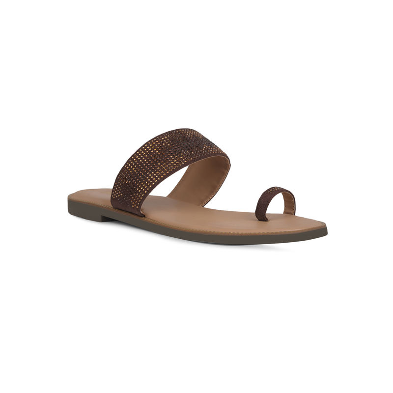 Bata Women Casual Round Toe Flats Brown (UK 4)