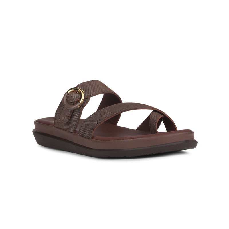 Scholl Women Casual Round Toe Sandals Brown (UK 6)
