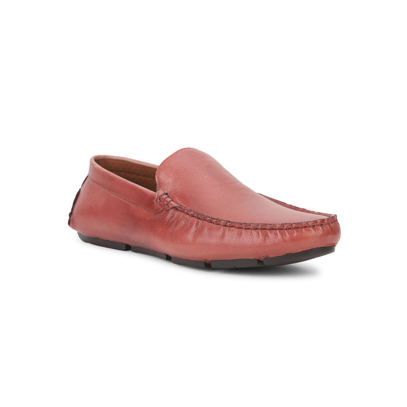 Red Label Men Casual Round Toe Loafers Pink (UK 7)