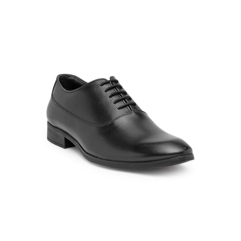 Teakwood Leathers Black Solid Formal Shoes - Euro 40