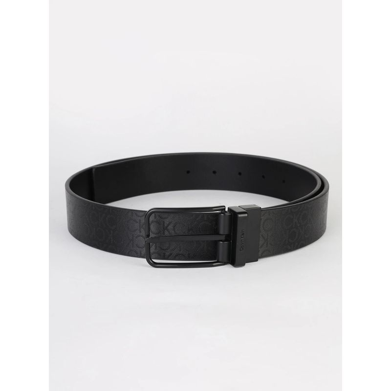 Calvin Klein Logo Black Leather Classic Belt (34)