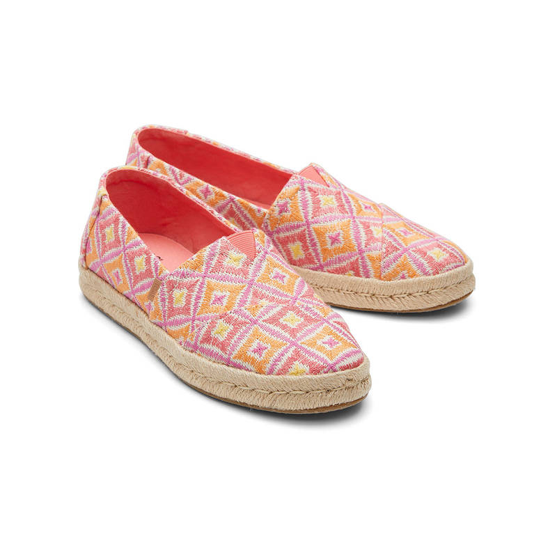 Buy TOMS Alp Rope 2.0 Printed Pink Espadrilles Online