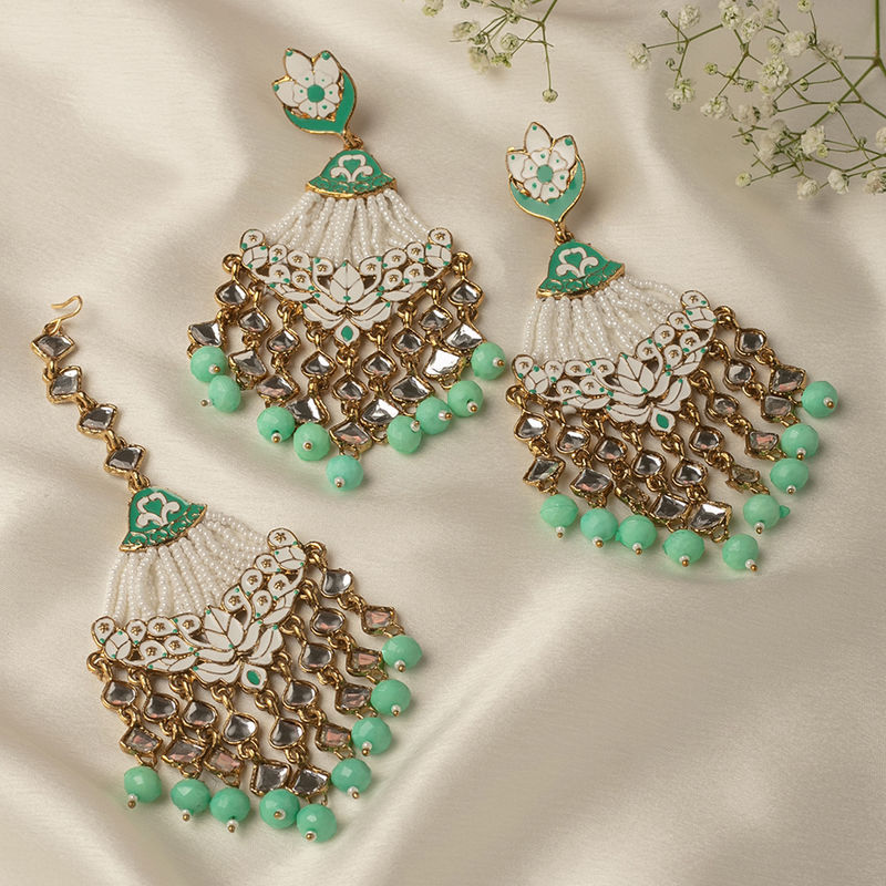 Aarong - If you want to make a statement, this gold plated earring is a  must for you. Pair it up with a sage green saree or even an indo western  attire