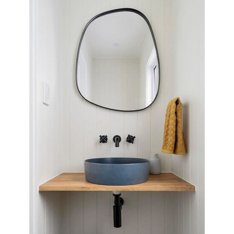 Buy The Handmade Flair Black Decorative Abstract Wall Mirror Online - Black Textured Decorative Wall Mirror