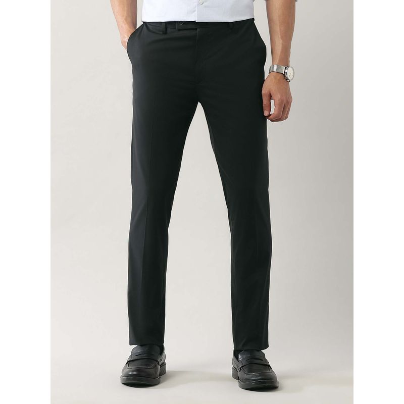 Arrow Dark Green Men Solid Autoflex Slim Fit Trousers (36)