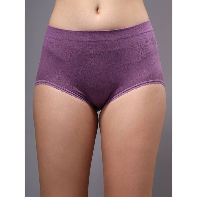 BRACHY Women Purple Full Coverage High-Rise Stretchable Maternity Panty (M)