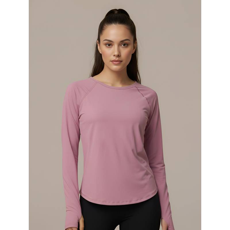 Fitkin Pink Women's Uv Resistant Pink Long Sleeves Running T-Shirt (M)