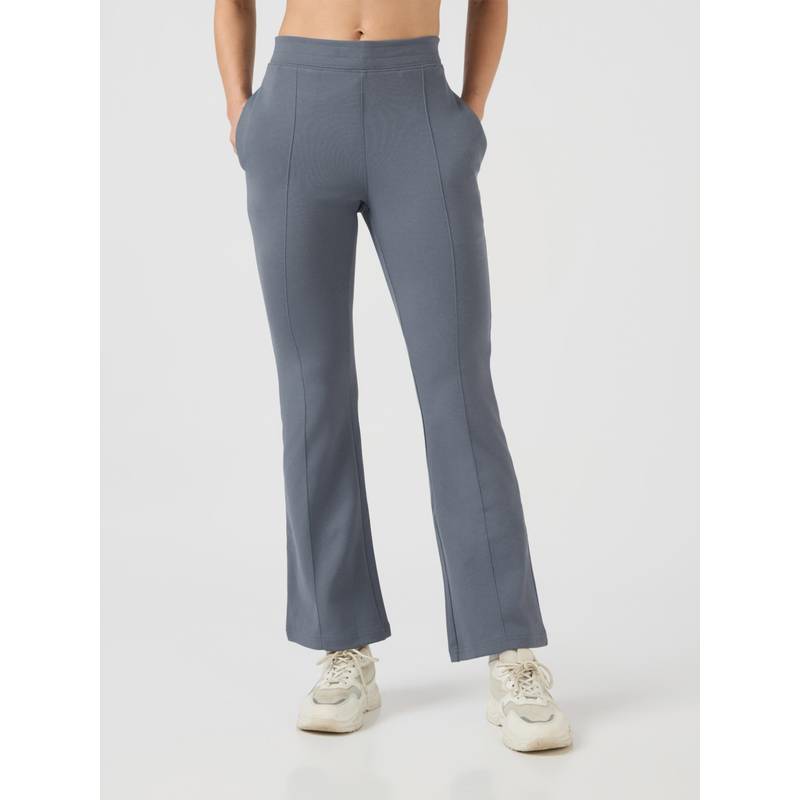 Technosport Blue Women's Stretchable Slim Fit Mid Waist Fit And Trackpant (S)