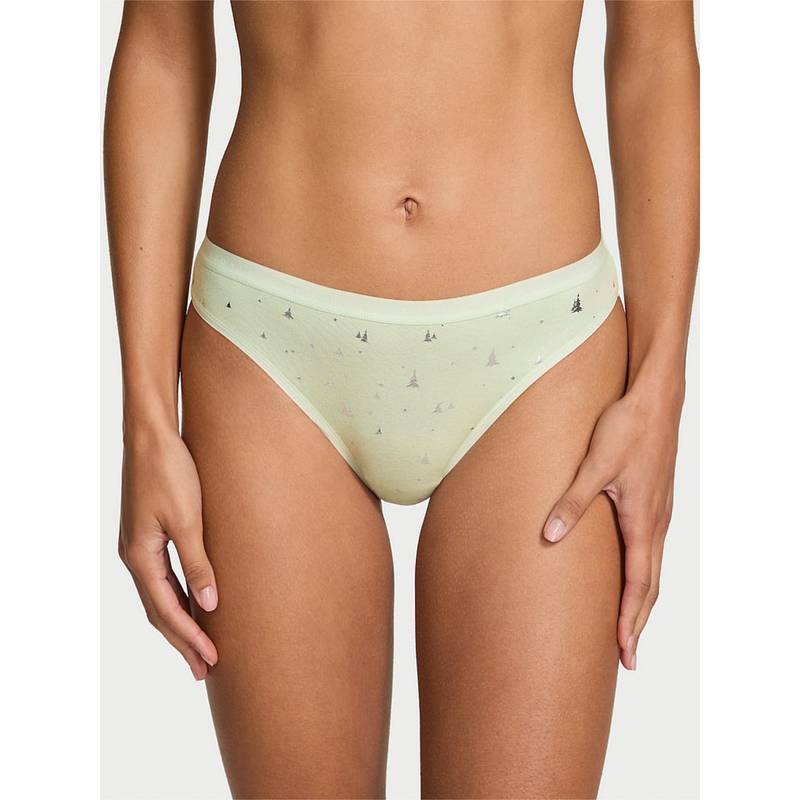 Victoria's Secret Green Stretch Cotton Bikini Panty (XS)