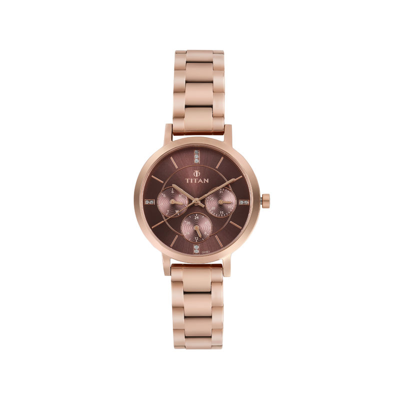 Titan rose best sale gold ladies watch
