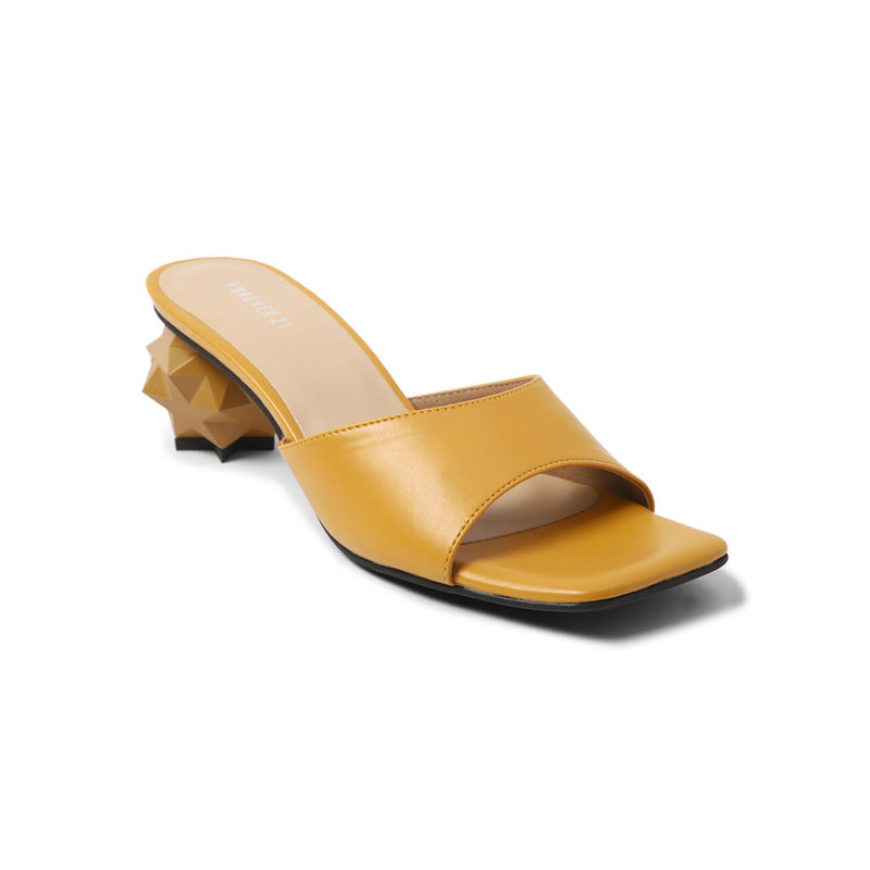 Forever 21 Solid Yellow Heel Buy Forever 21 Solid Yellow Heel Online