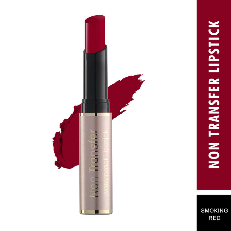 Swiss Beauty Non Transfer Waterproof Lipstick   409 Smoking Red