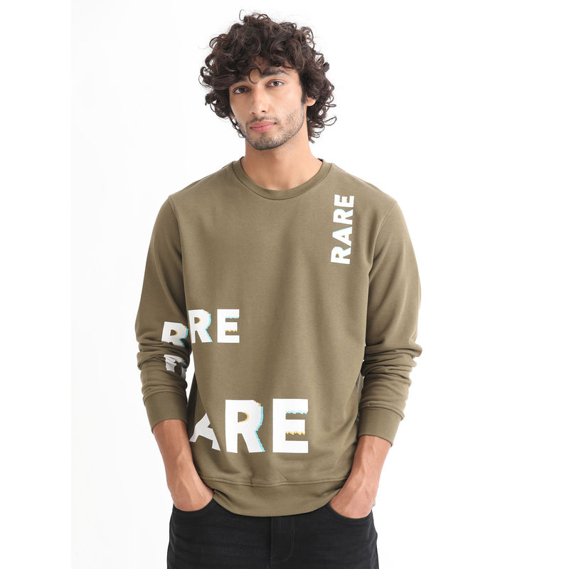 Rare Rabbit Cloves Primary Olive Sweatshirt (L)