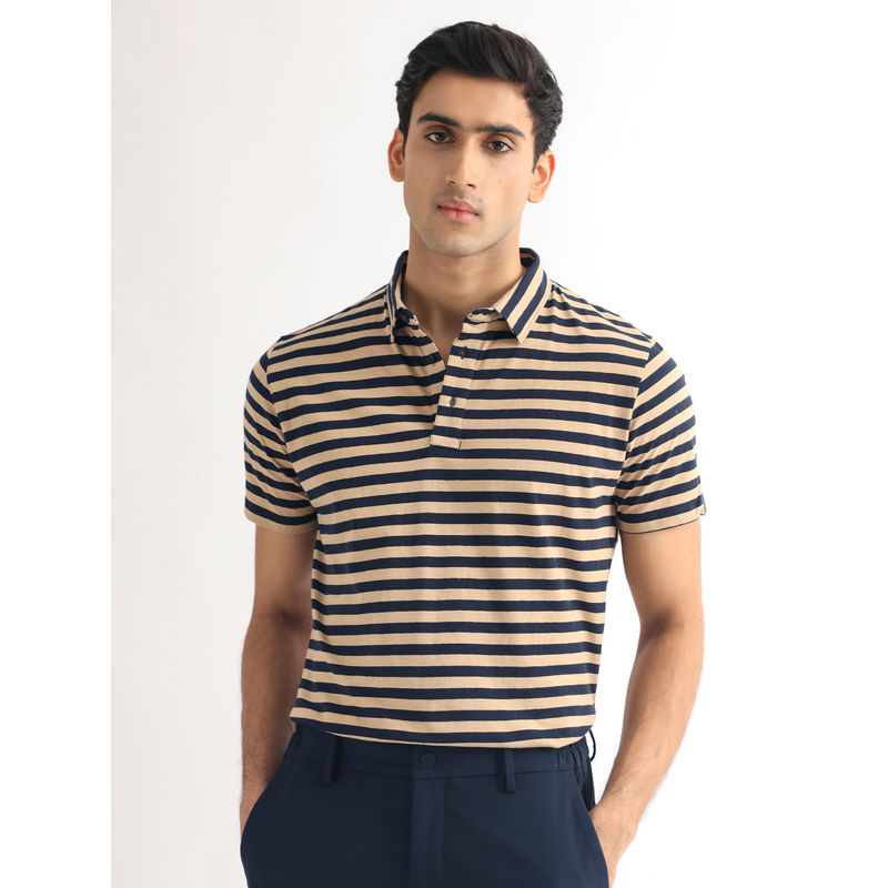 Rare Rabbit Crossings Primary Navy Blue Polo T-Shirt (S)