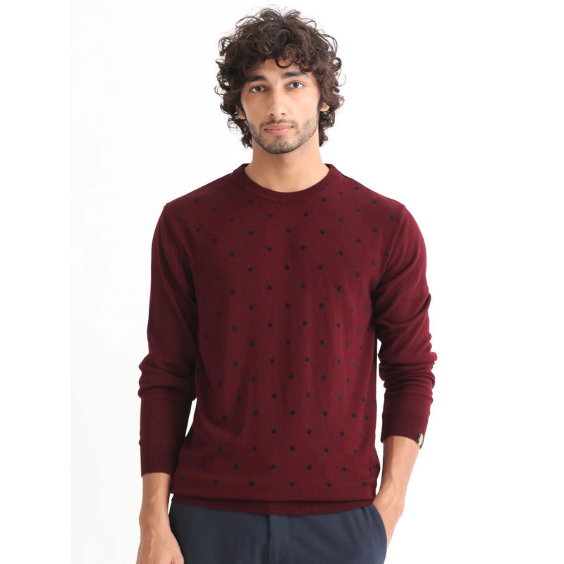 Rare Rabbit Flock Dark Maroon Sweater (S)