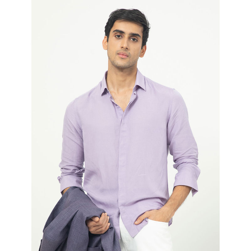 Rare Rabbit Throne Pastel Purple Casual Shirt (2XL)