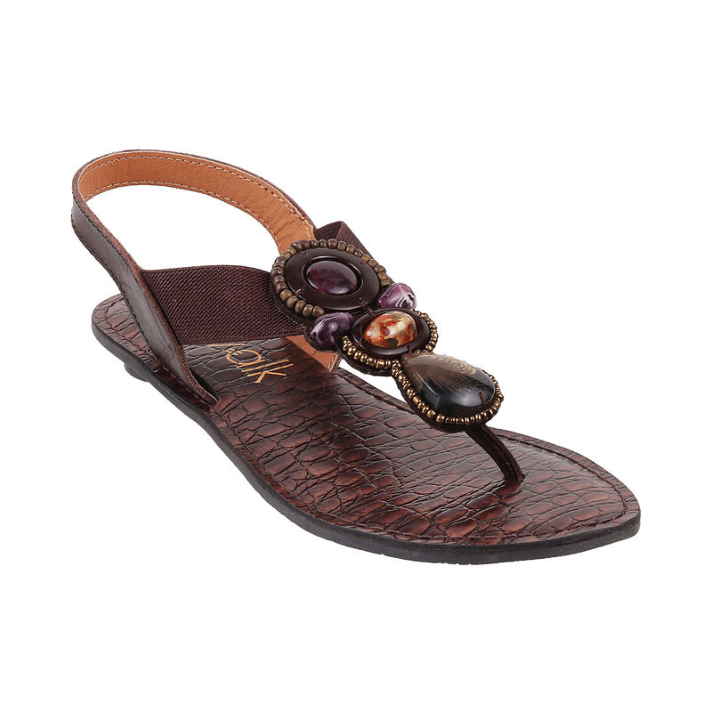 Buy Catwalk Brown Pure Leather Cut-Out Sandals Online at Best Prices in  India - JioMart.