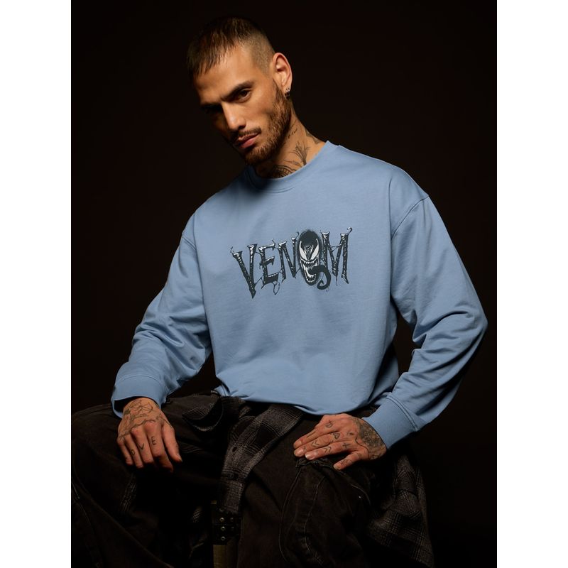 The Souled Store Official Venom: Slurp Mens Oversized Full Sleeve T-Shirt (XL)