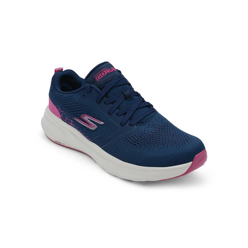 SKECHERS Womens GO RUN RIDE 7 Navy Pink Running Shoes (US 8)