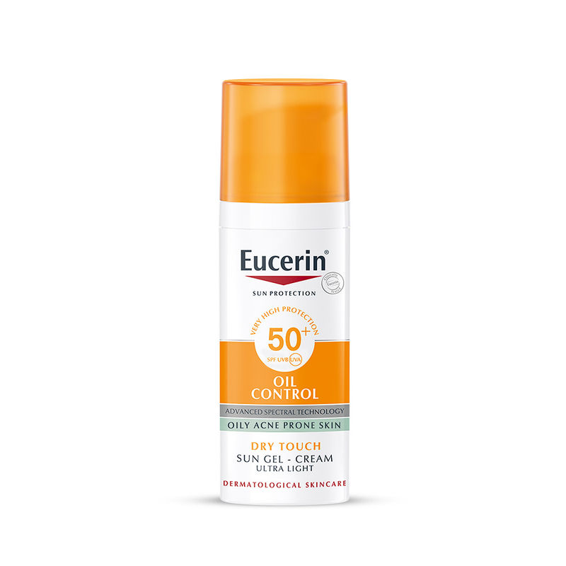 Eucerin Oil Control Dry Touch Sunscreen Gel-Cream SPF50+ For Acne-Prone Skin, Ultra Light Texture