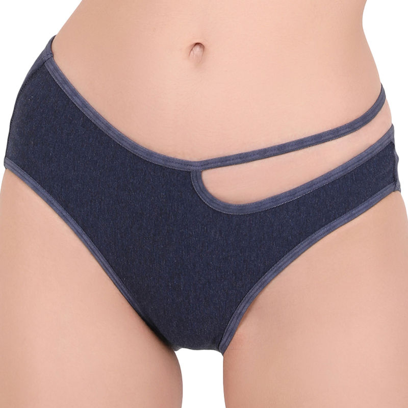 Curwish Beautiful basics - Blue Melange Bikini Panty (S)