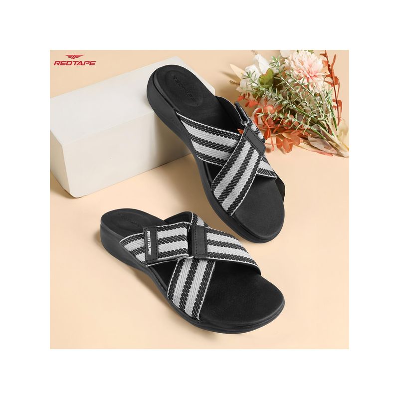 Red Tape Womens Black EVA Comfort Sandals (UK 4)