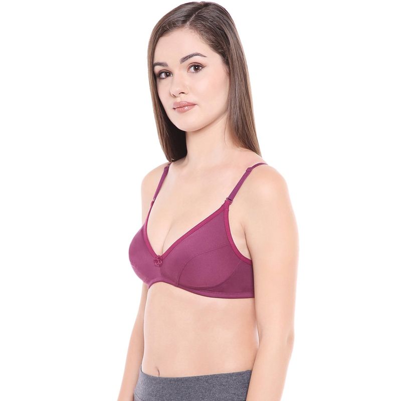 Bodycare Perfect Coverage Bra In Wine-Coral-Purple Color (Pack of 3) - 30B