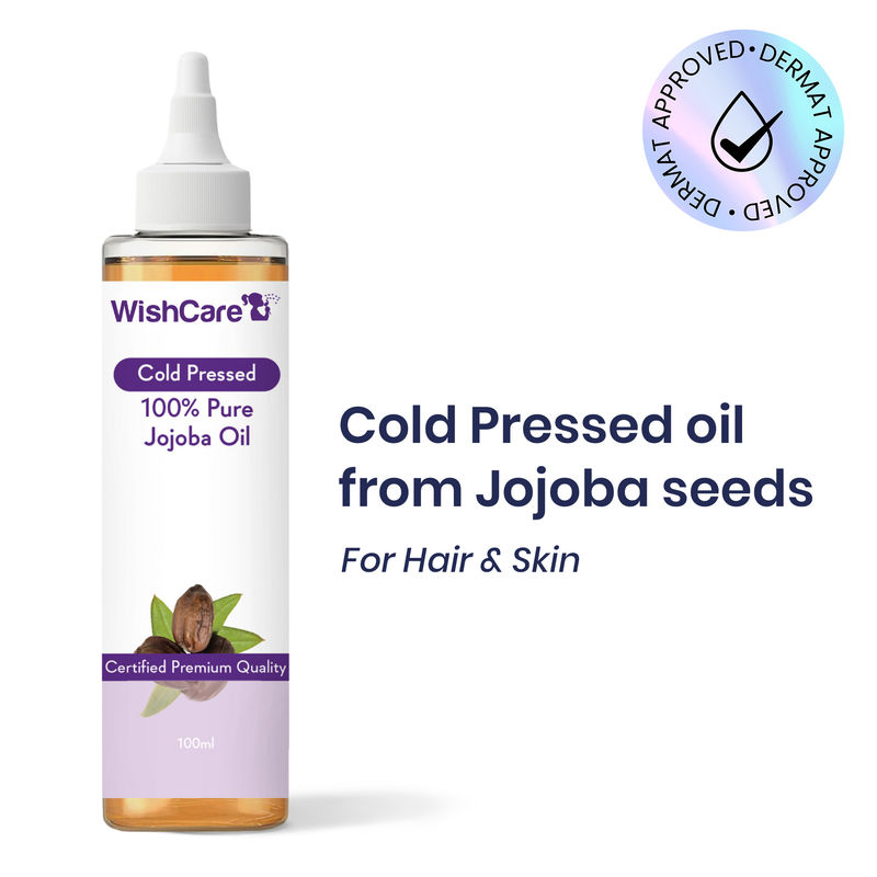 WishCare Pure Cold Pressed Natural Unrefined Jojoba Oil For Face, Hair & Skin