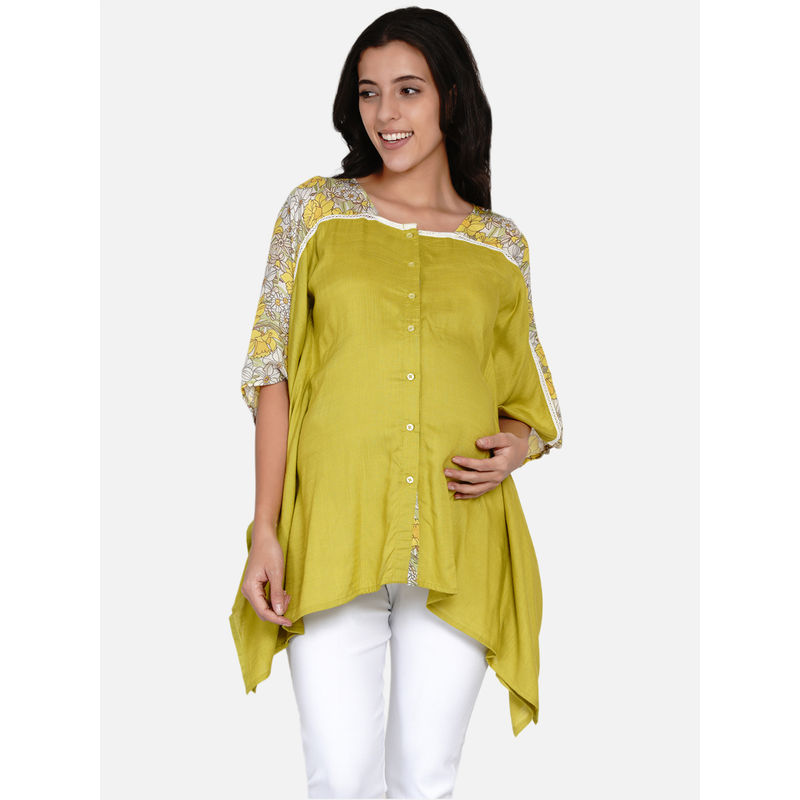 lime green maternity shirt