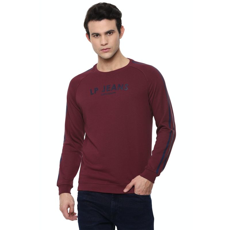 Louis Philippe Maroon Sweatshirt (XL)