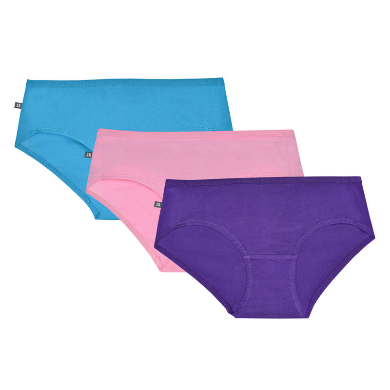 Adira Women's Cotton Panties Pack Of 3 - Multi-Color (XXS)