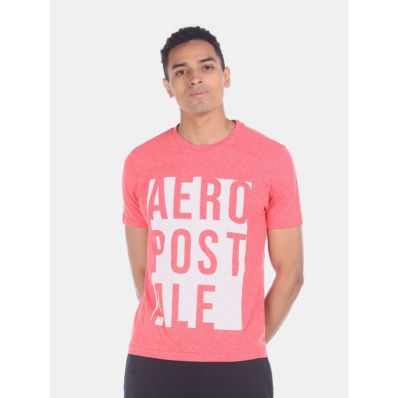Aeropostale Coral Short Sleeve Brand Print T-Shirt (XS)
