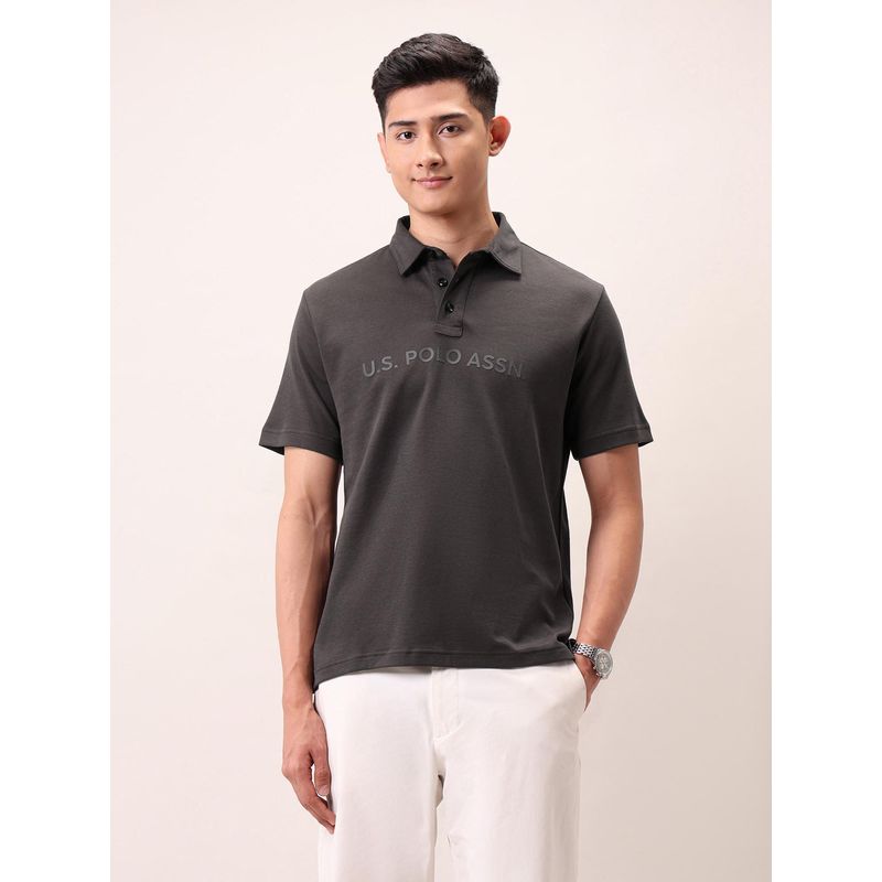 U.S. Polo Assn. Denim Co. Men Brand Embossed Outdoor Polo T-Shirt (M)