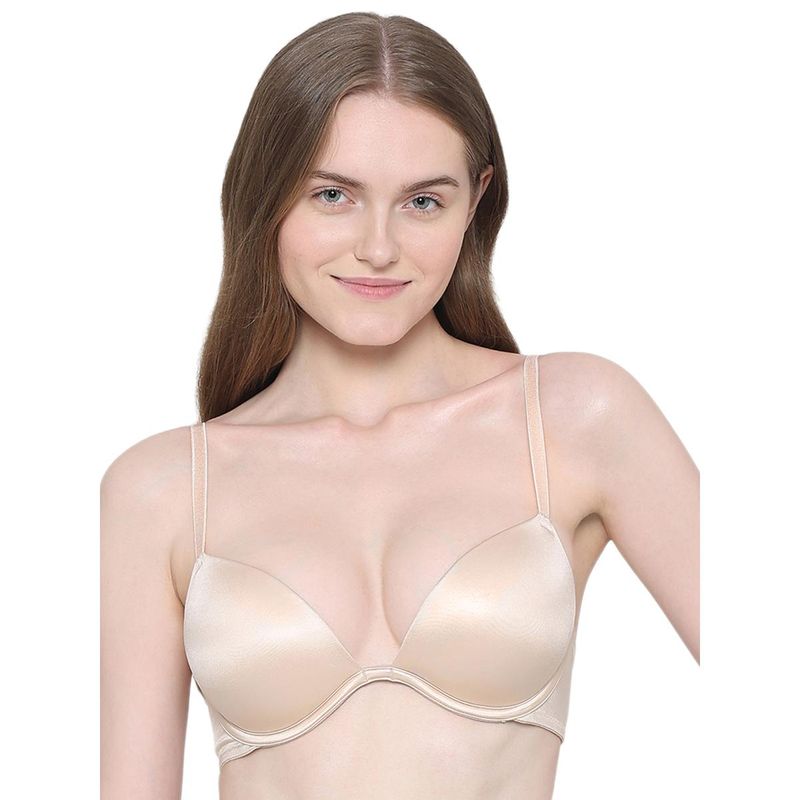 Wacoal Women’S Playful Love Padded Wired Demi Cup Level 3 Push-Up Bra - Beige (36B)