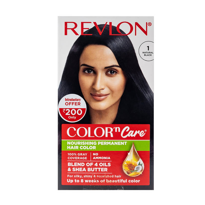 Revlon Color N Care Permanent Hair Color Cream - 1 Natural Black