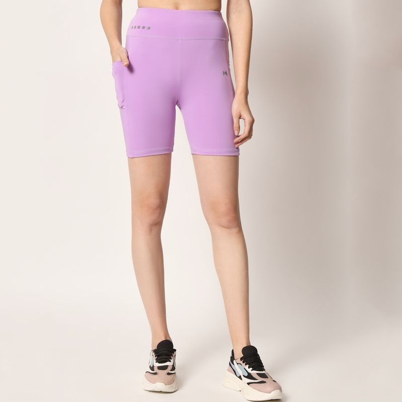 Muscle Torque High Waist Cycling Shorts Purple (S)